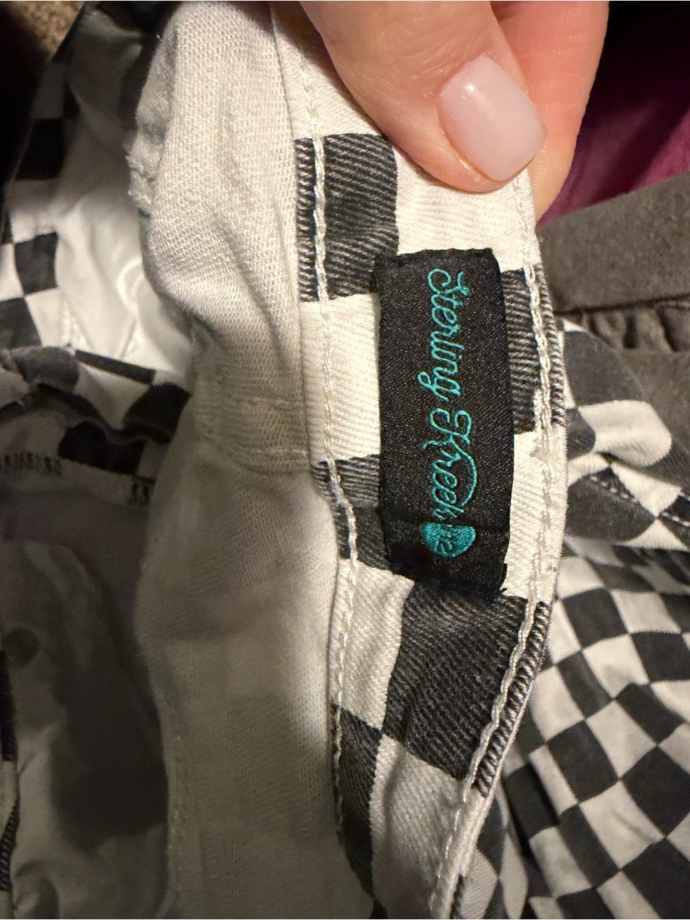 Sterling Kreek around the Tr Checked Lined pants - Black & White size 11/12